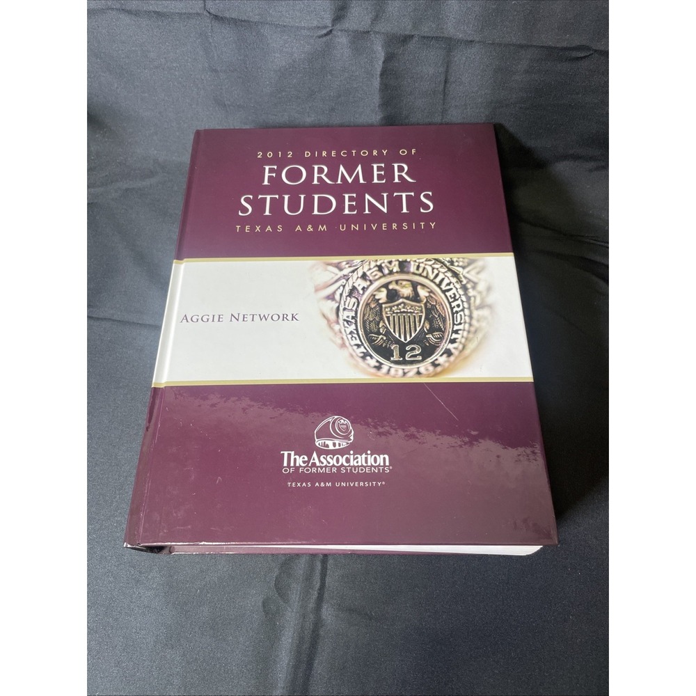2012 Texas A&M Aggie Network Directory Of Former Students 1879-2012 W/CD